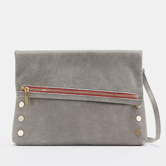 Hammitt VIP Large Crossbody Bag - Pewter/Brushed Gold Red Zip