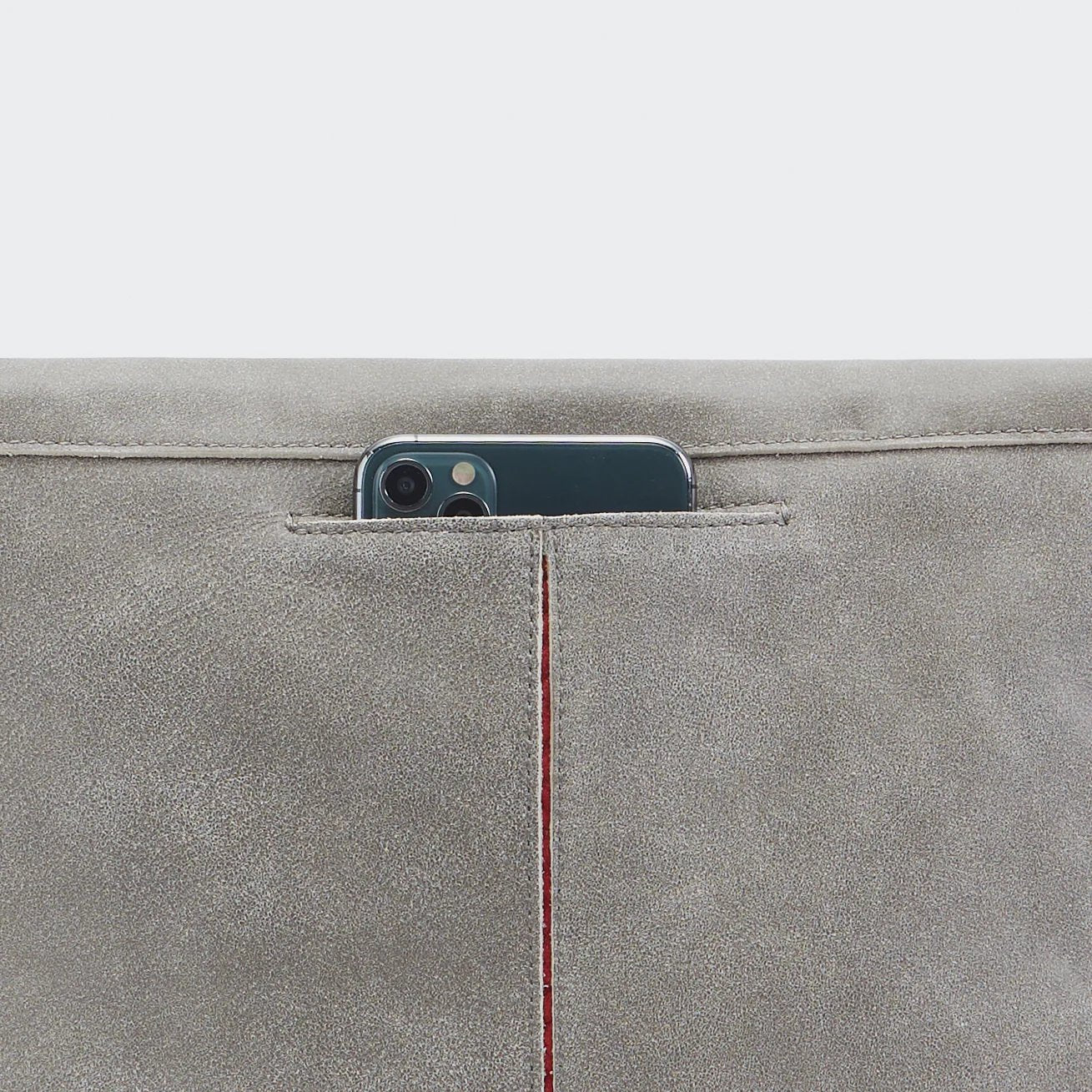 Hammitt VIP Large Crossbody Bag - Pewter/Brushed Gold Red Zip