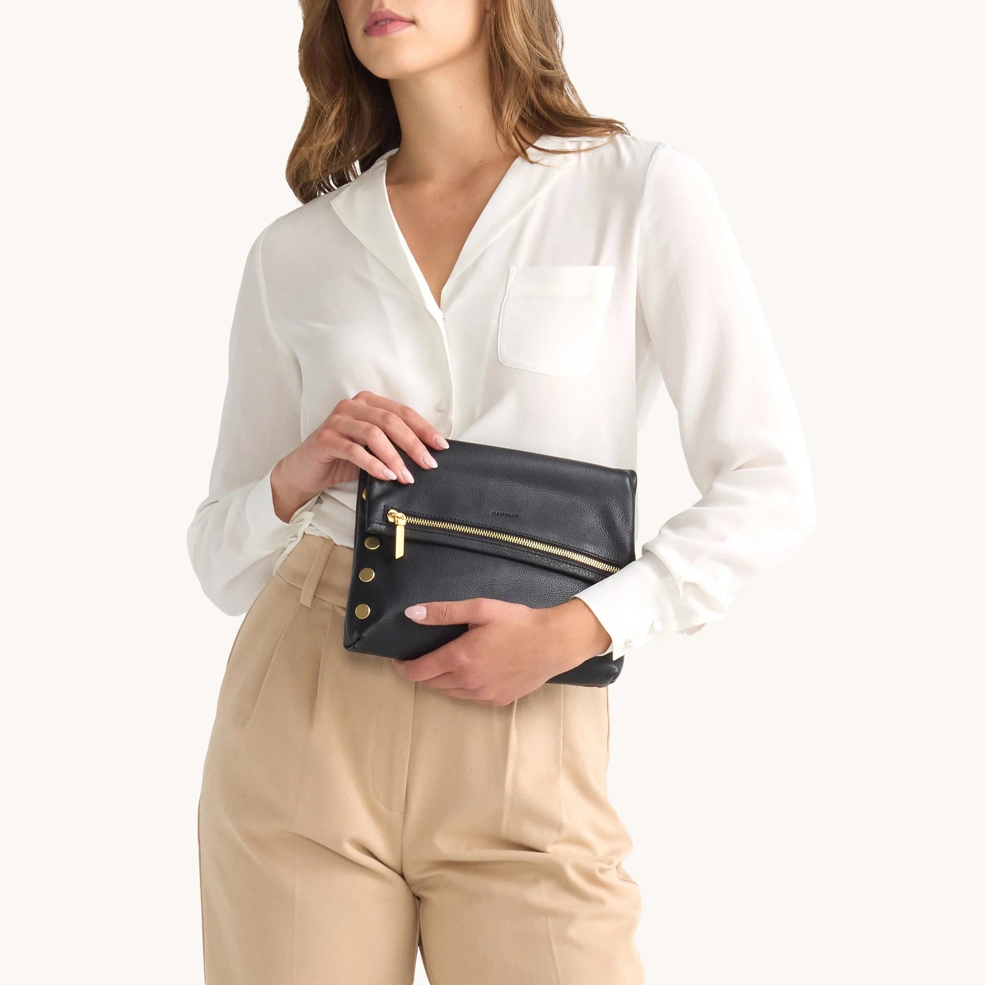 Hammitt VIP Medium Crossbody Bag - Black/Brushed Gold