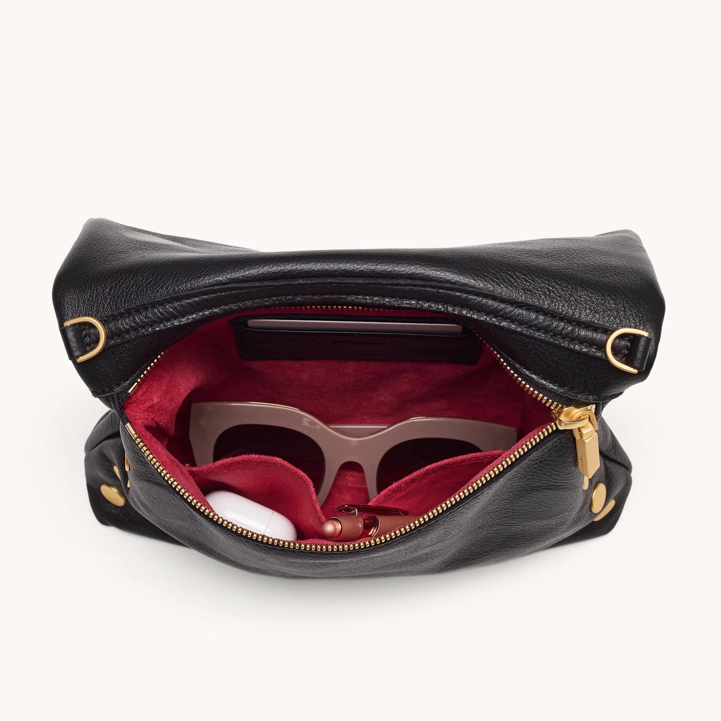 Hammitt VIP Medium Crossbody Bag - Black/Brushed Gold