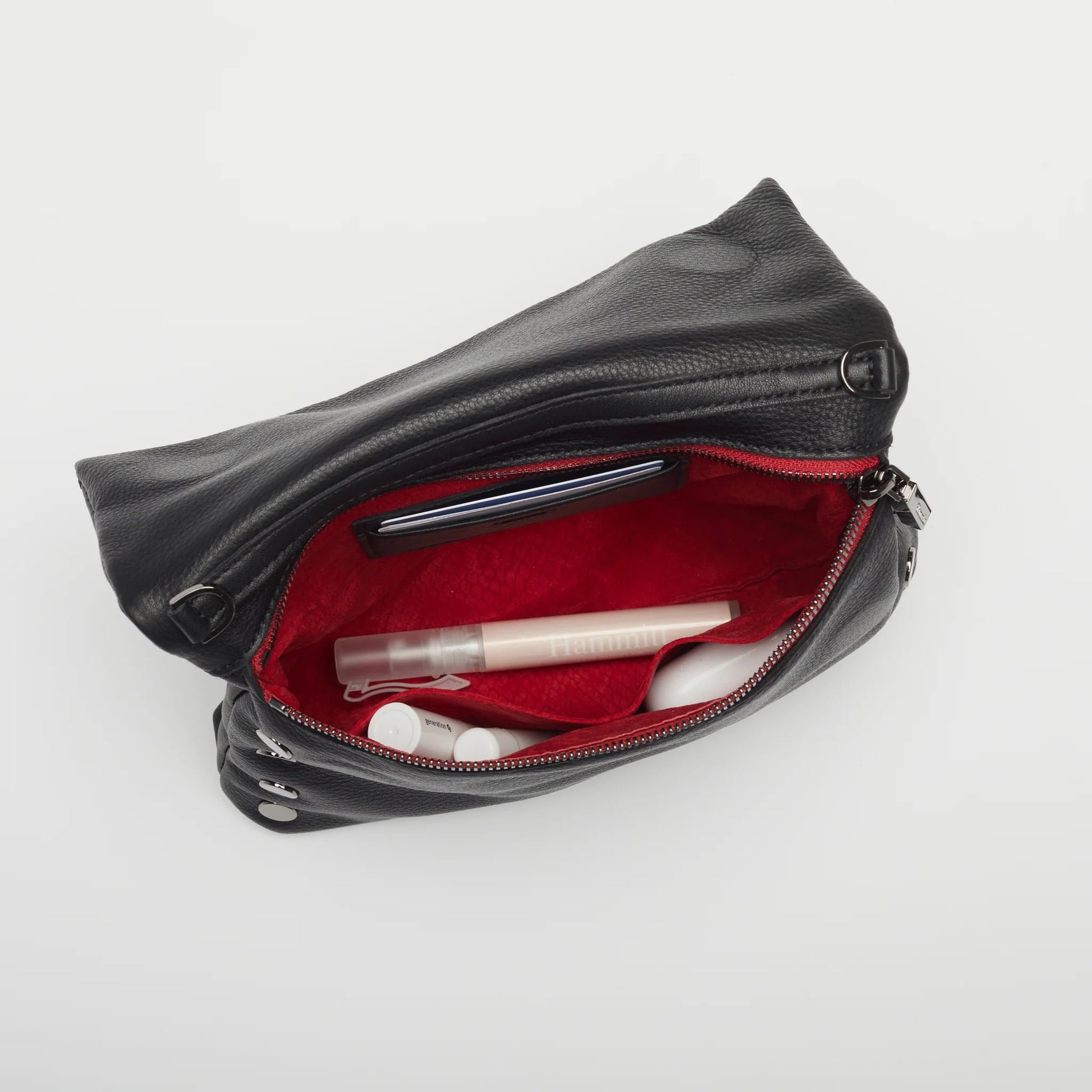 Hammitt VIP Medium Crossbody Bag - Black/Gunmetal Red Zip