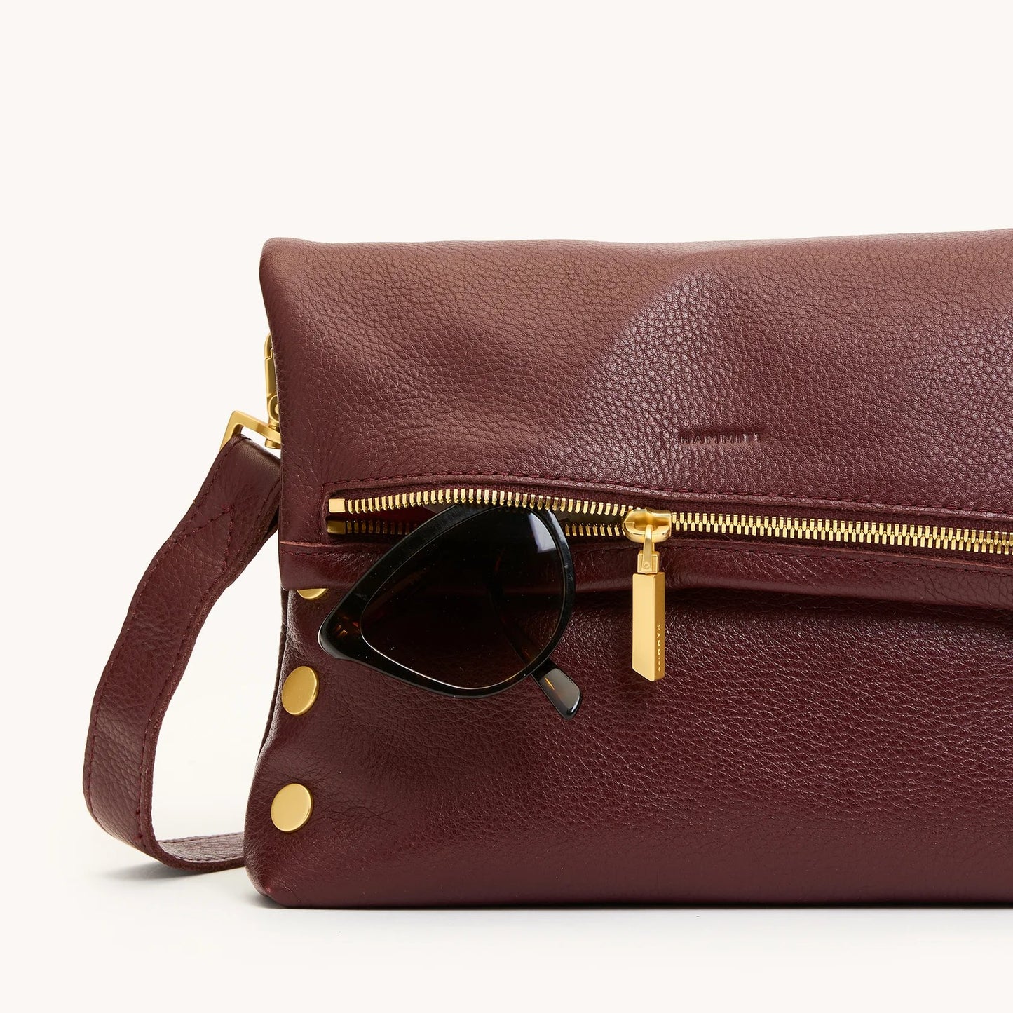 Hammitt VIP Medium Crossbody Bag - LIMITED EDITION Cherrywood Pebble/Brushed Gold