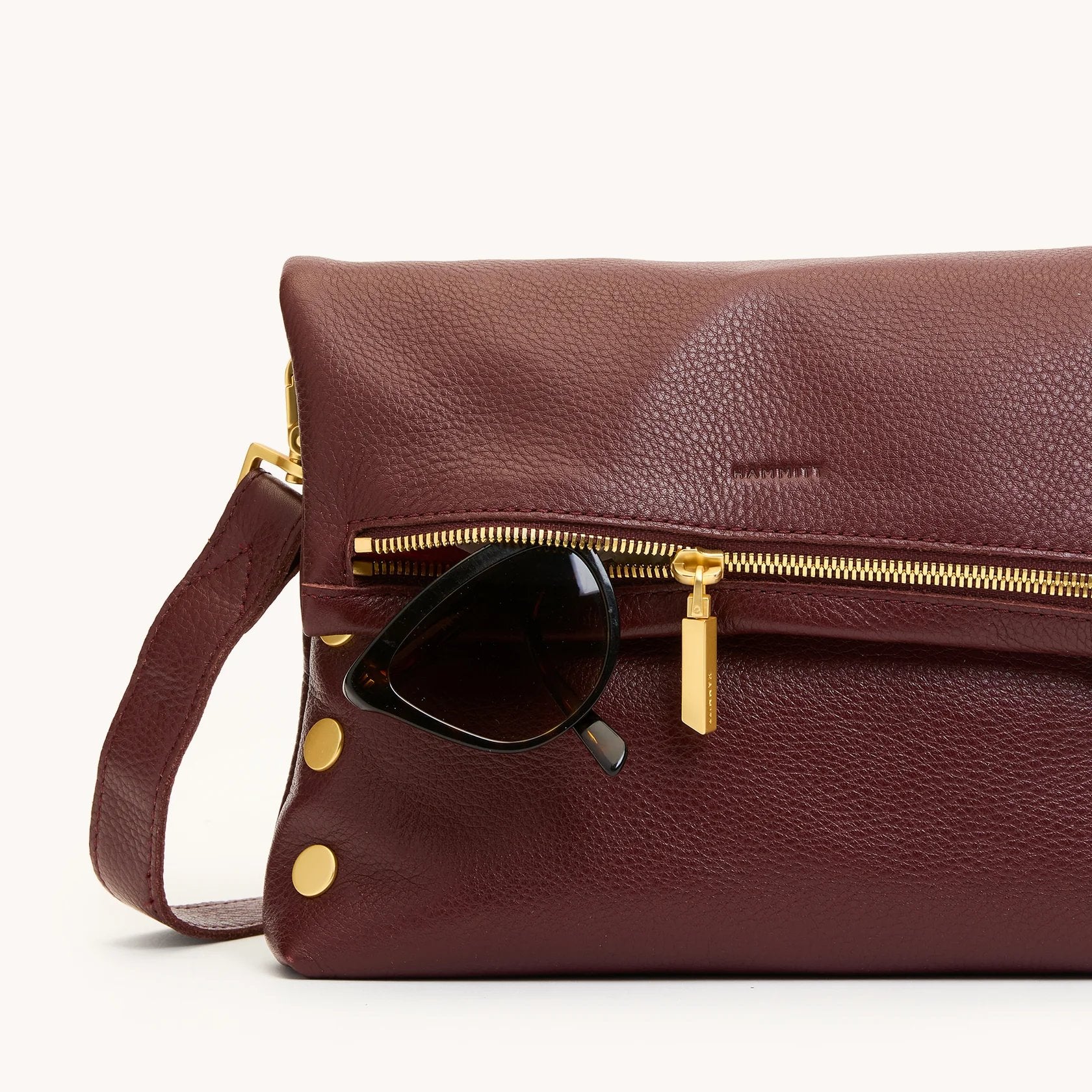 Hammitt VIP Medium Crossbody Bag - LIMITED EDITION Cherrywood Pebble/Brushed Gold