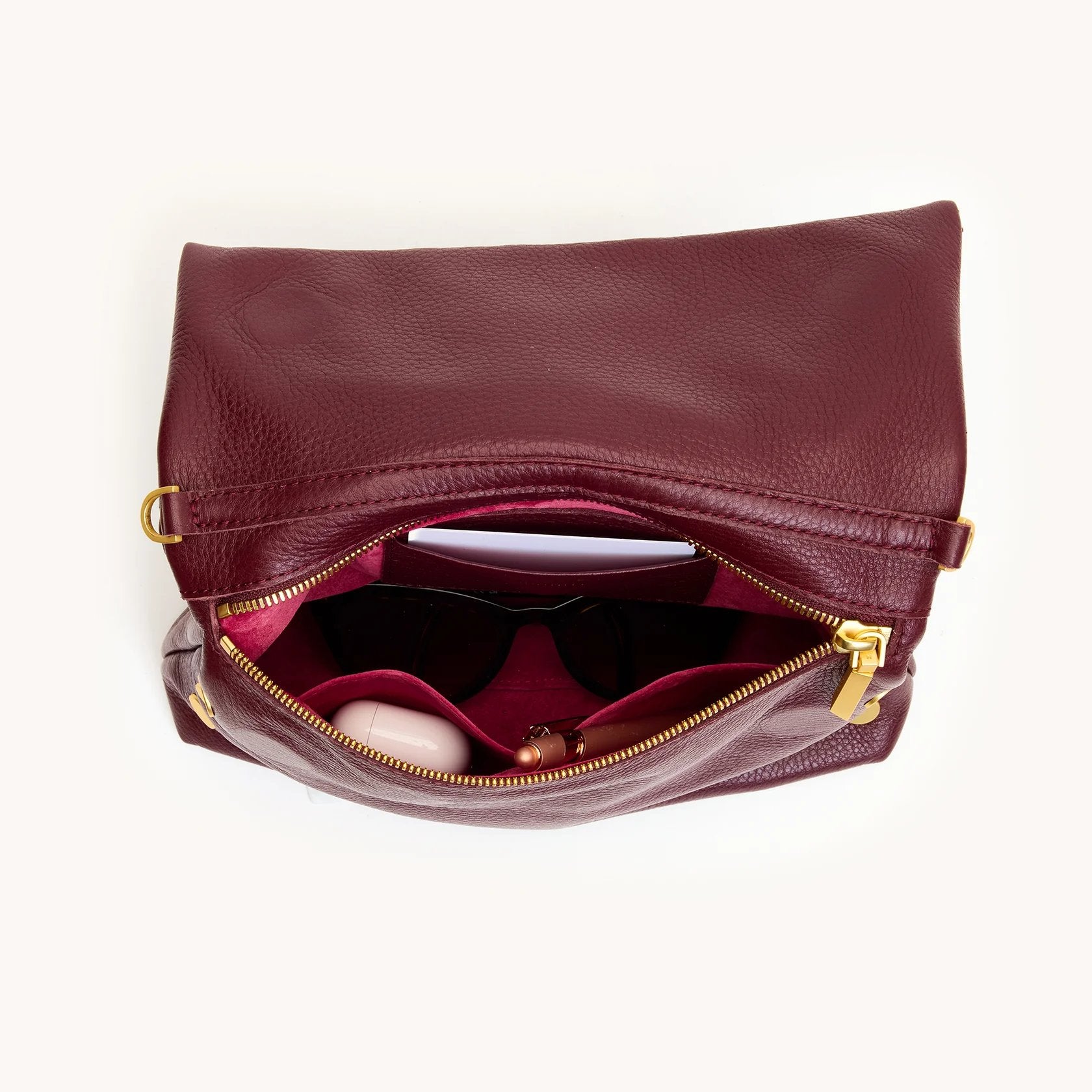 Hammitt VIP Medium Crossbody Bag - LIMITED EDITION Cherrywood Pebble/Brushed Gold