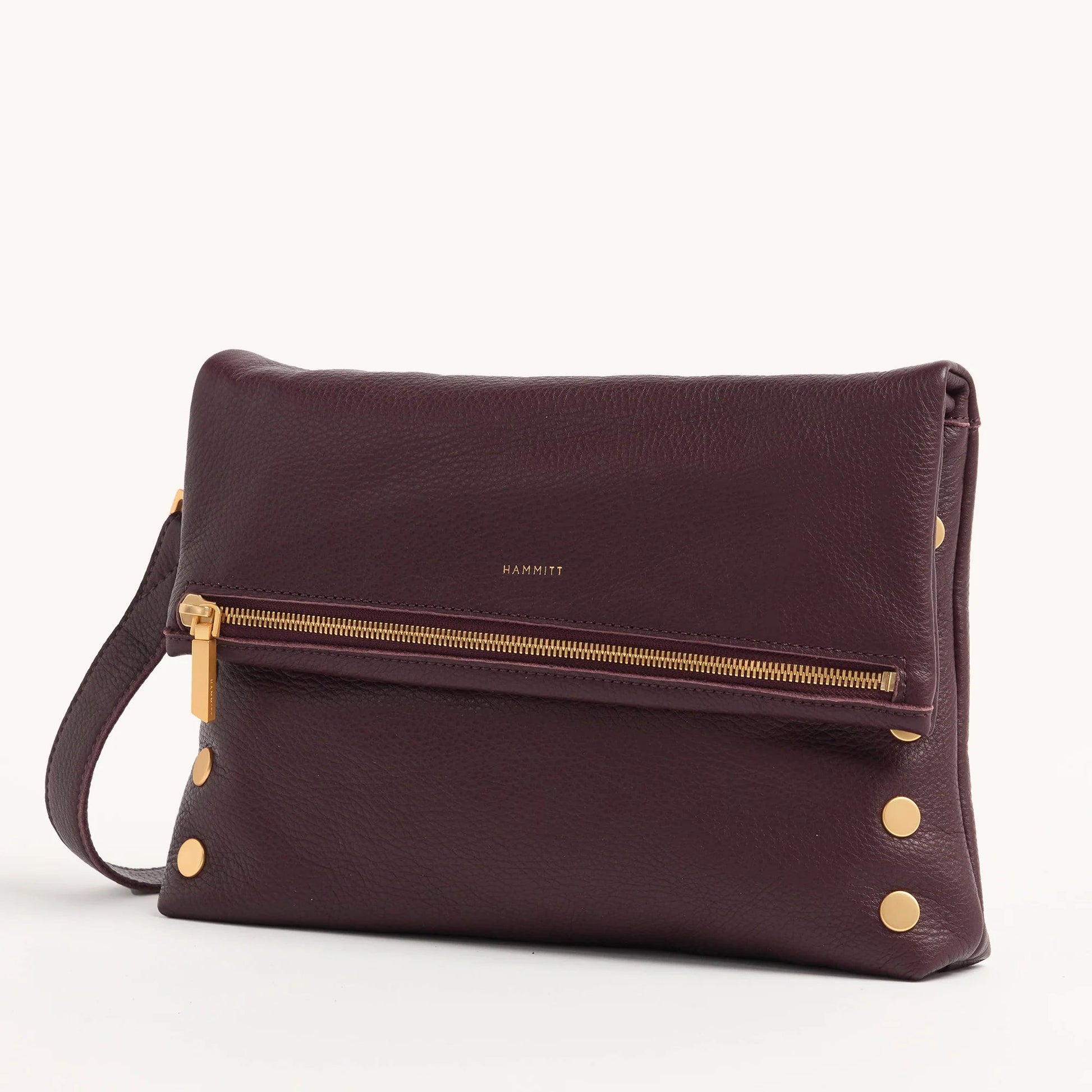 Hammitt VIP Large Crossbody Bag - LIMITED EDITION Cabernet Pebble/Brushed Gold