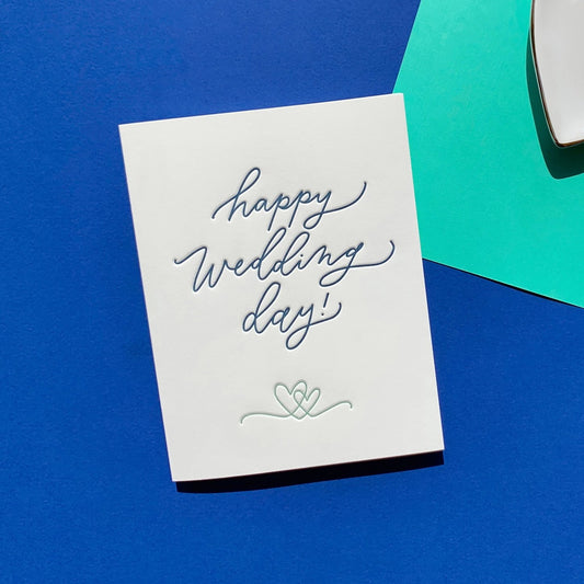 Happy Wedding Day - Letterpress Card