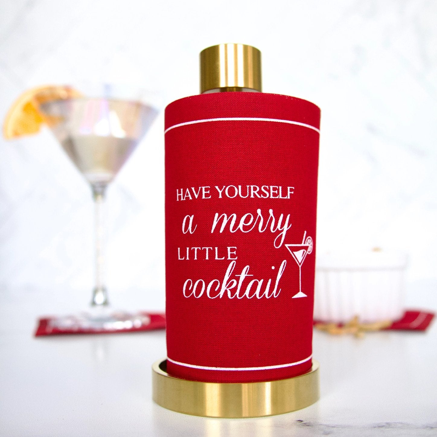 Cocktail Napkin Roll - 'Have Yourself A Merry Little Cocktail'