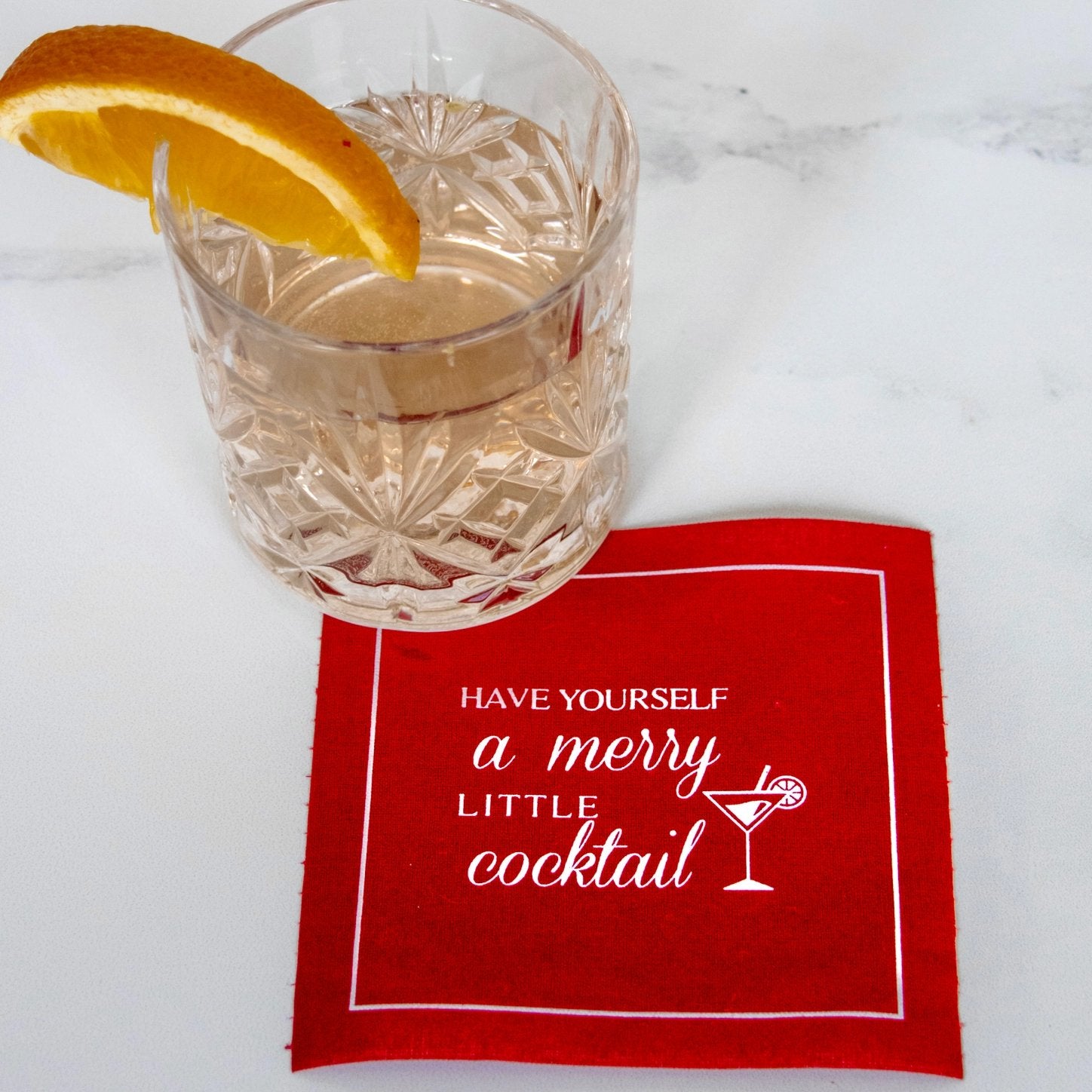 Cocktail Napkin Roll - 'Have Yourself A Merry Little Cocktail'