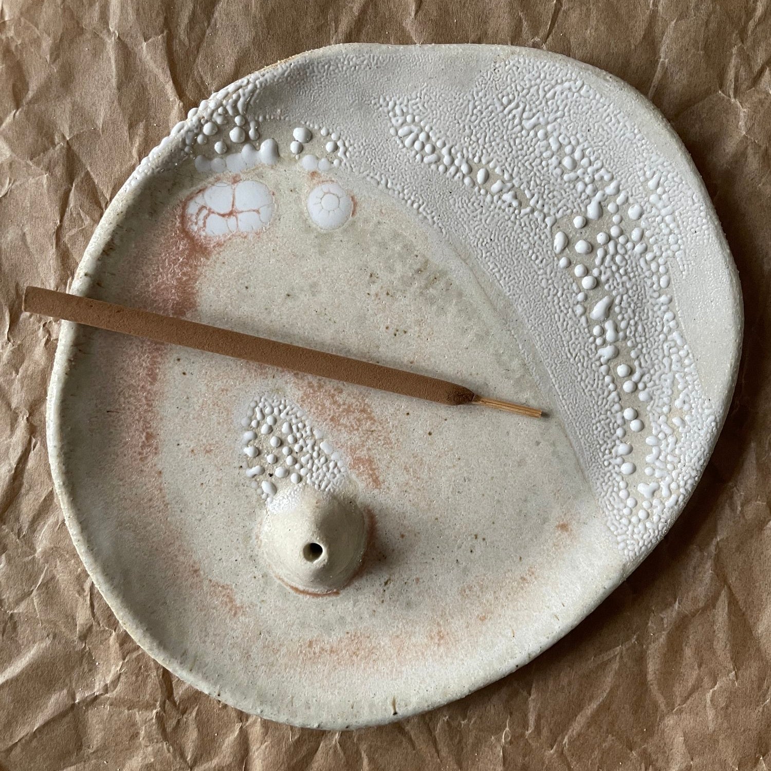 Ceramic Incense Holder - Himalayan Salt