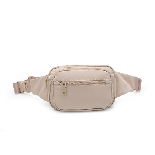 Hip Hugger Nylon Belt Bag - Nude