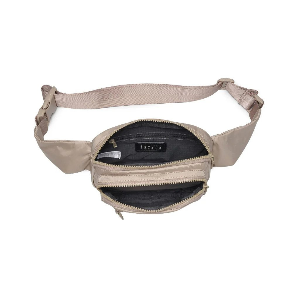 Hip Hugger Nylon Belt Bag - Nude