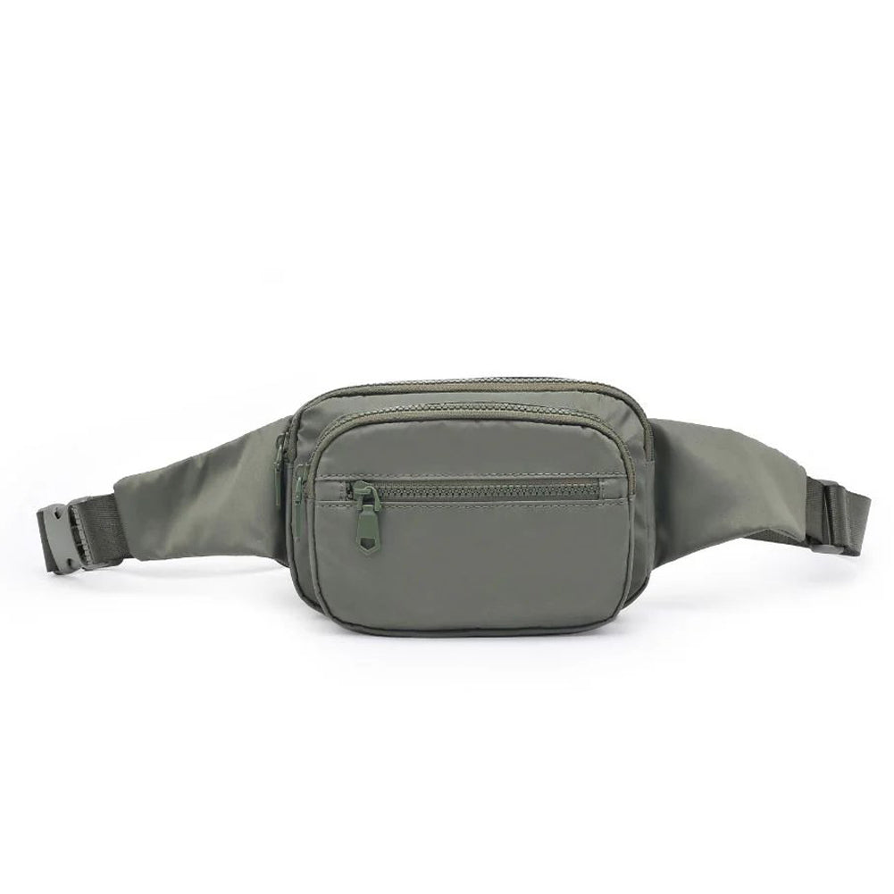 Hip Hugger Nylon Belt Bag - Olive