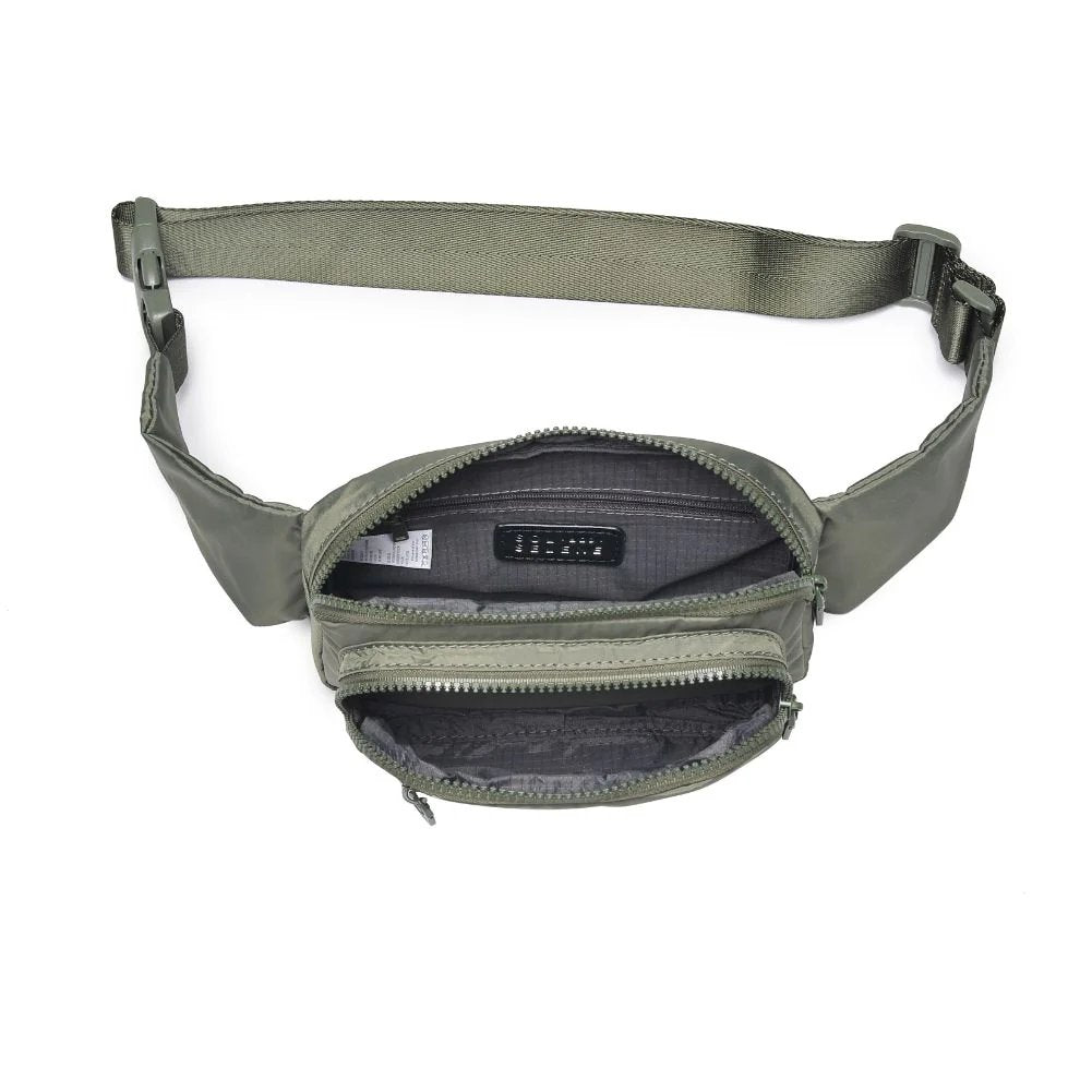 Hip Hugger Nylon Belt Bag - Olive