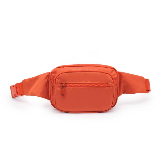 Hip Hugger Nylon Belt Bag - Orange