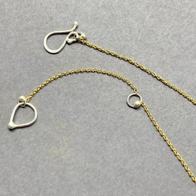 Small Bulb Bar Necklace - Gold Fill + Sterling Silver