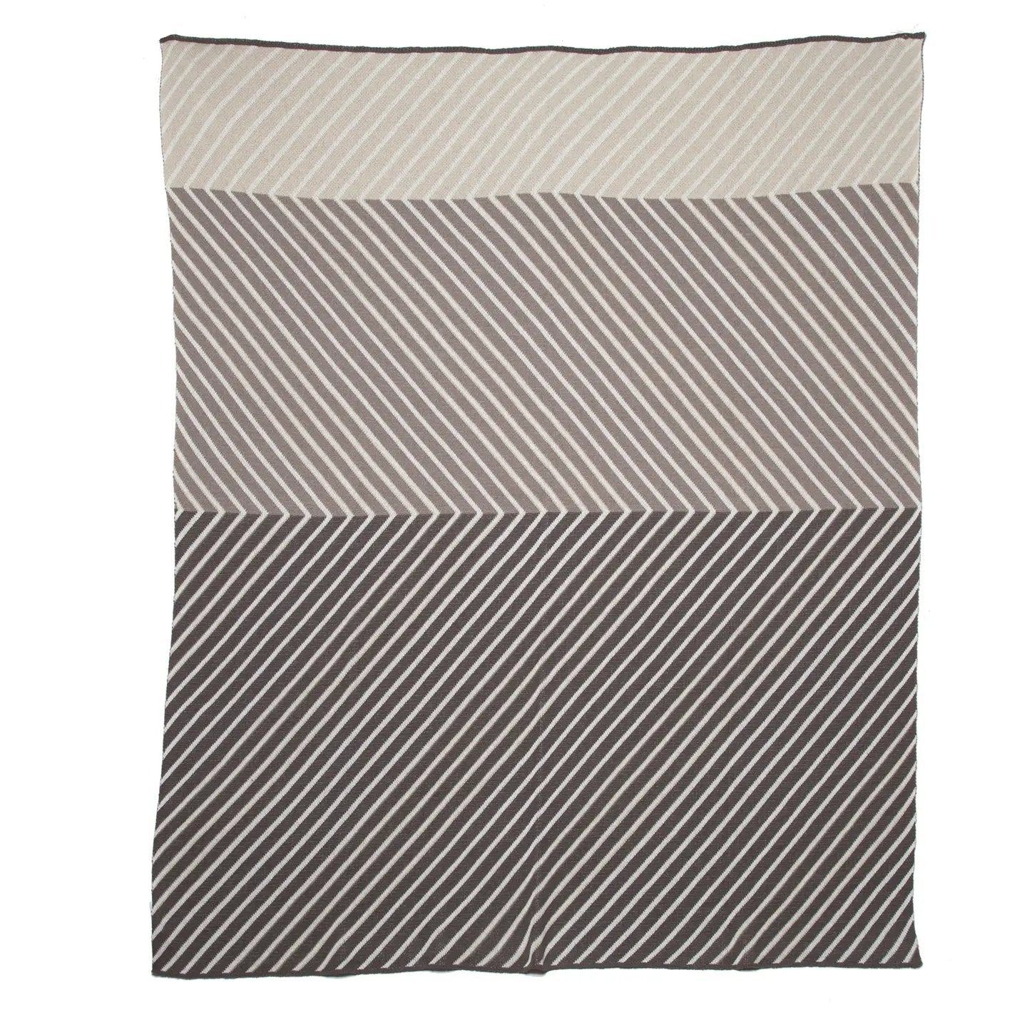 Sustainable Cotton Knit ‘Zag’ Striped Throw Blanket