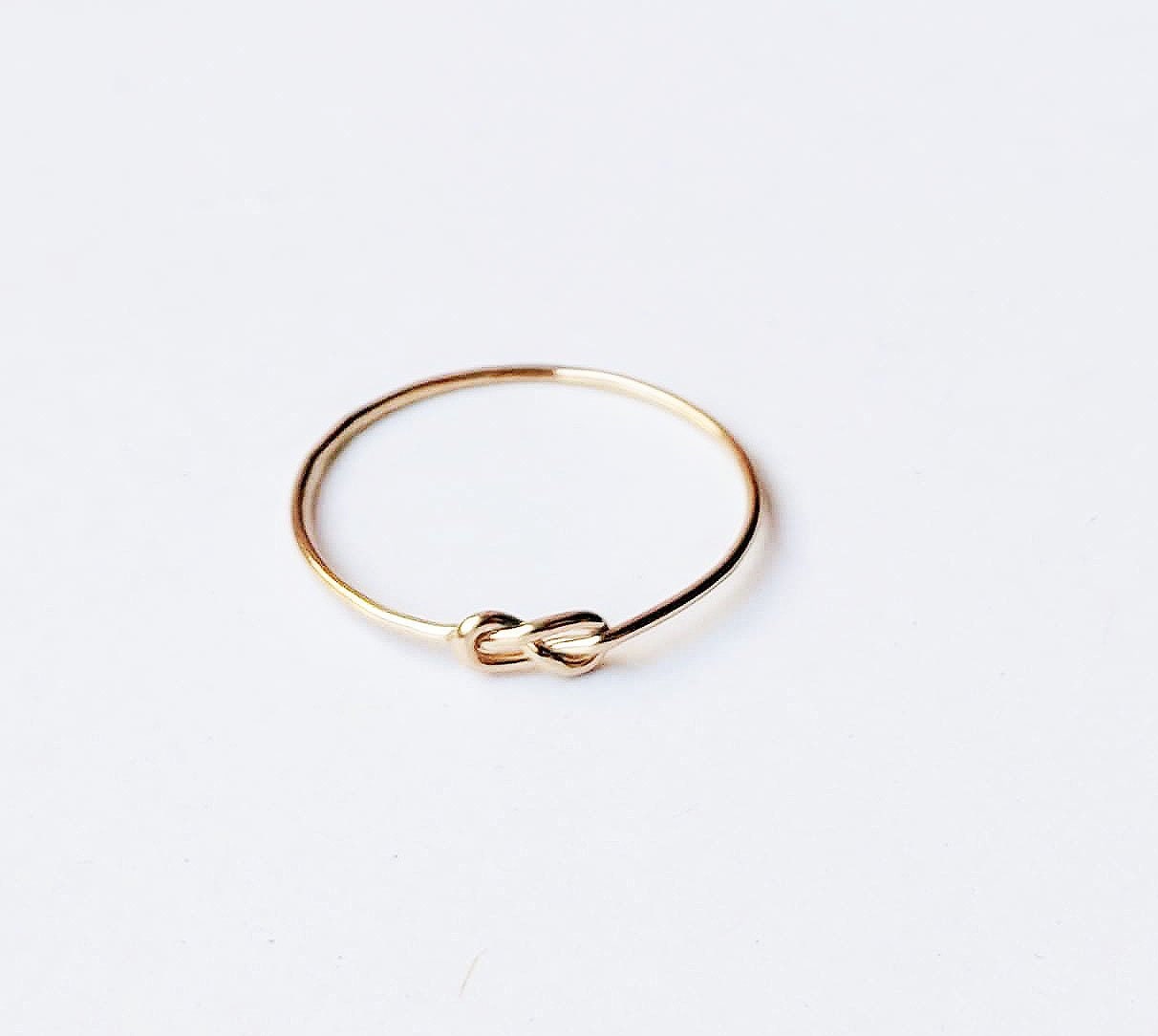 Infinite Knot Love Gold Fill Ring (Select Size)