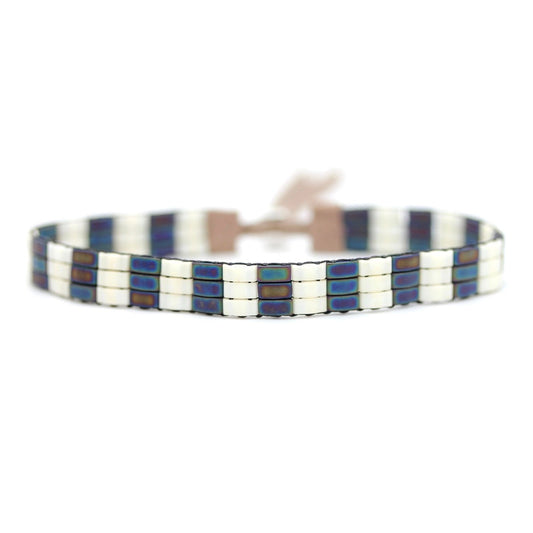 Isla Handwoven Beaded Tile Bracelet