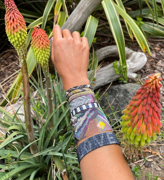Isla Handwoven Beaded Tile Bracelet