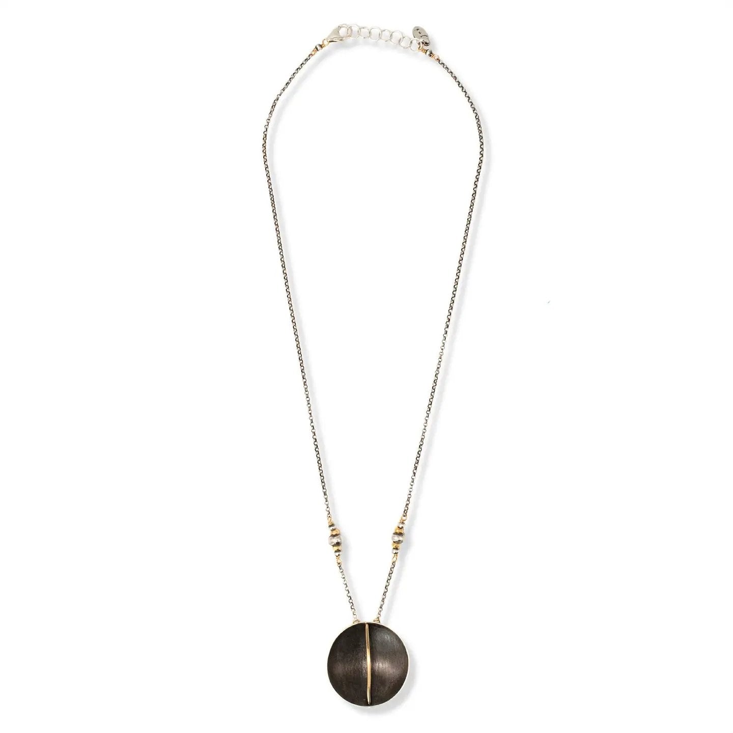 Mixed-Metal ‘Golden Rift’ Pendant Necklace