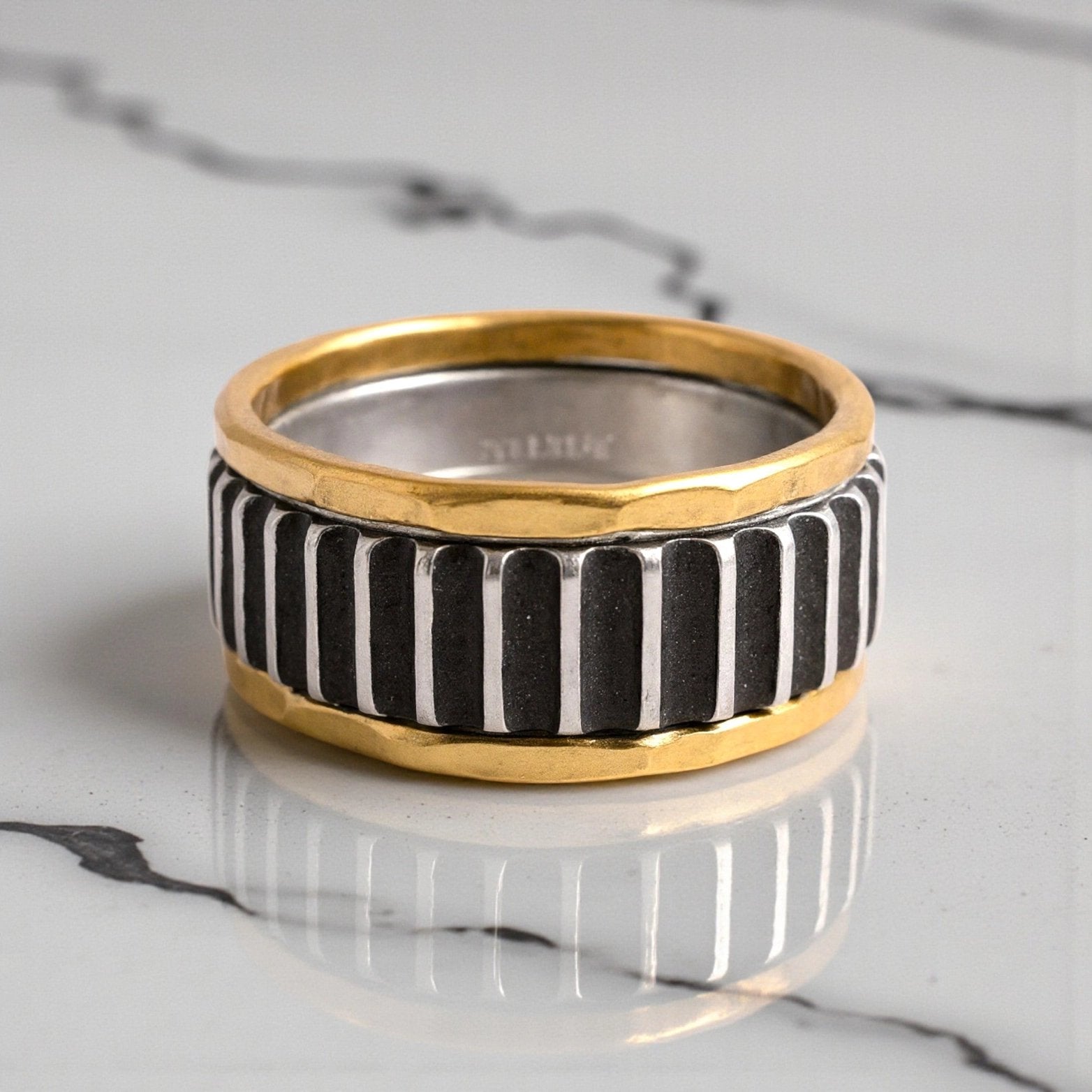 Mixed-Metal ‘Torque’ Statement Ring
