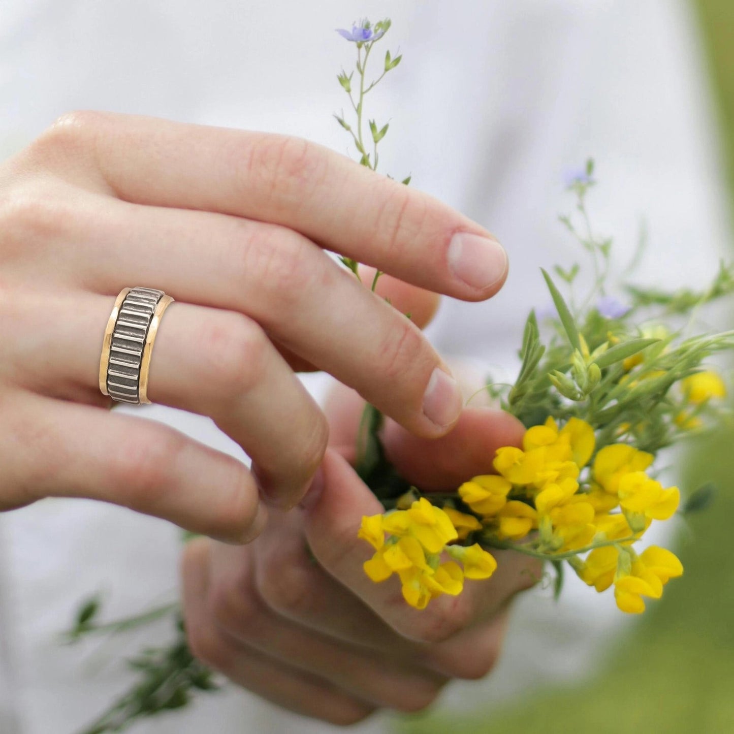 Mixed-Metal ‘Torque’ Statement Ring