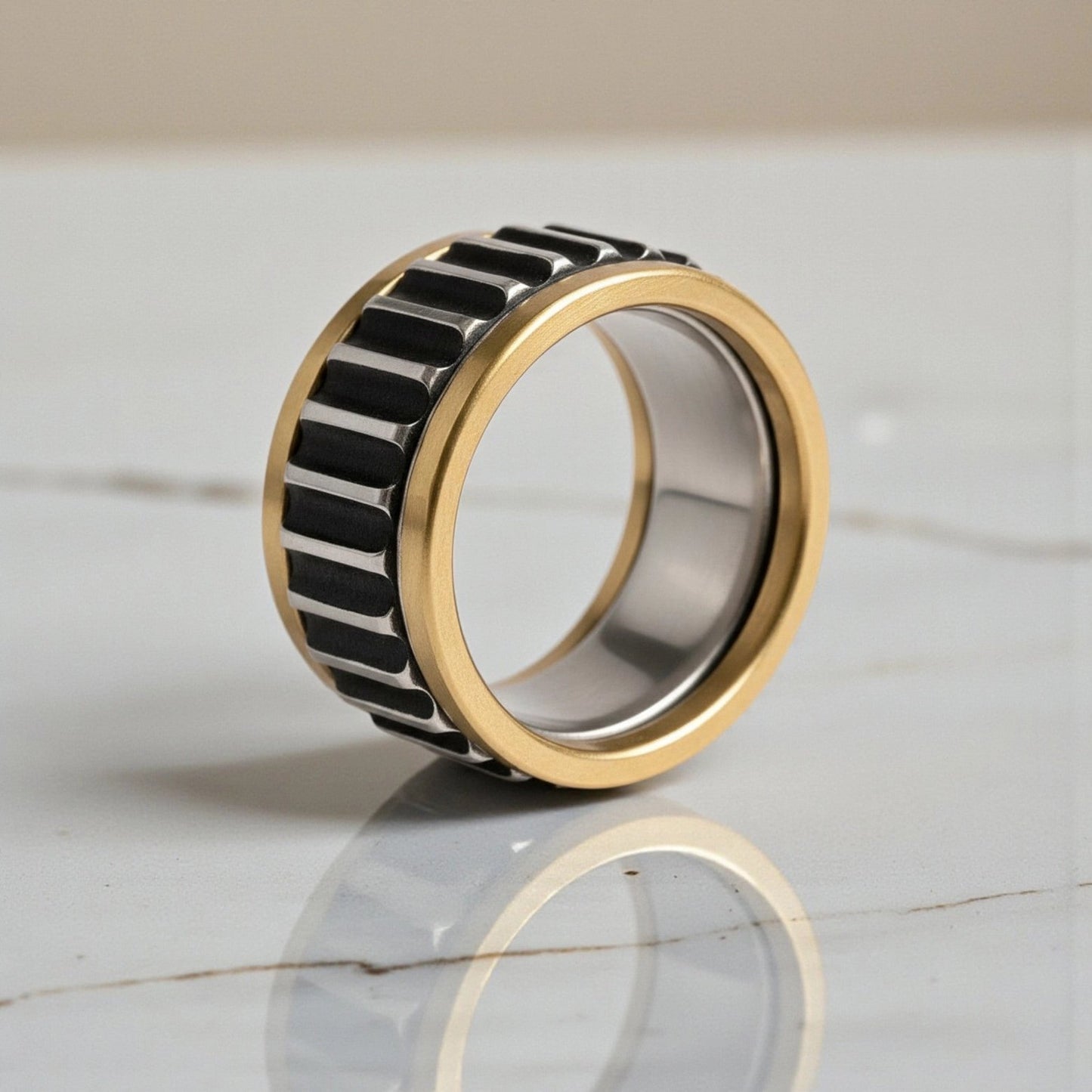 Mixed-Metal ‘Torque’ Statement Ring