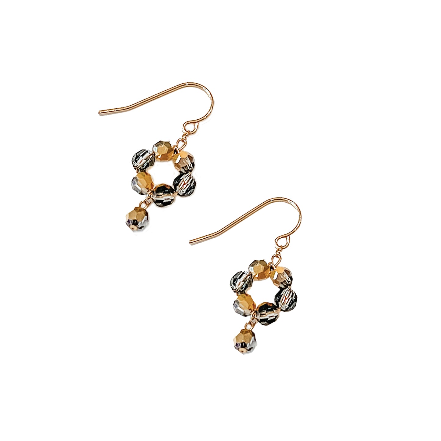 European Crystal Dainty 'Flower' Dangle Earrings (Select Color) Aurum