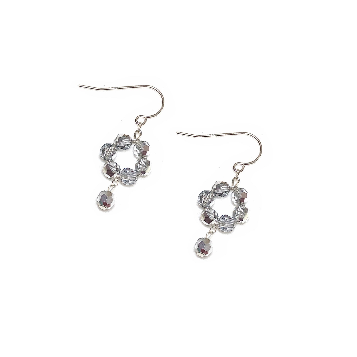 European Crystal Dainty 'Flower' Dangle Earrings (Select Color) CAL