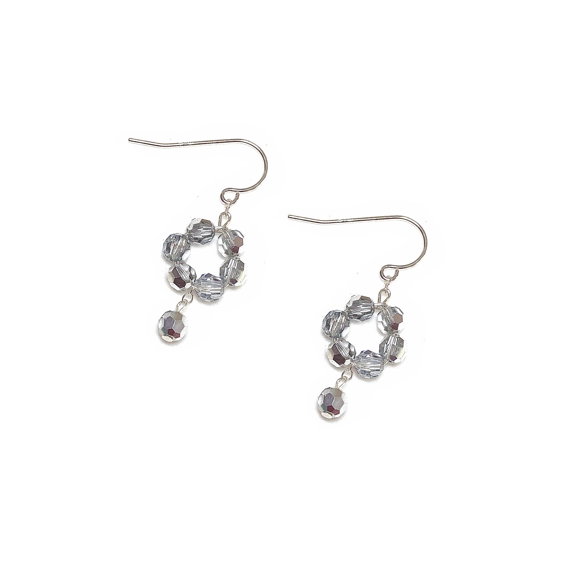 European Crystal Dainty 'Flower' Dangle Earrings (Select Color) CAL