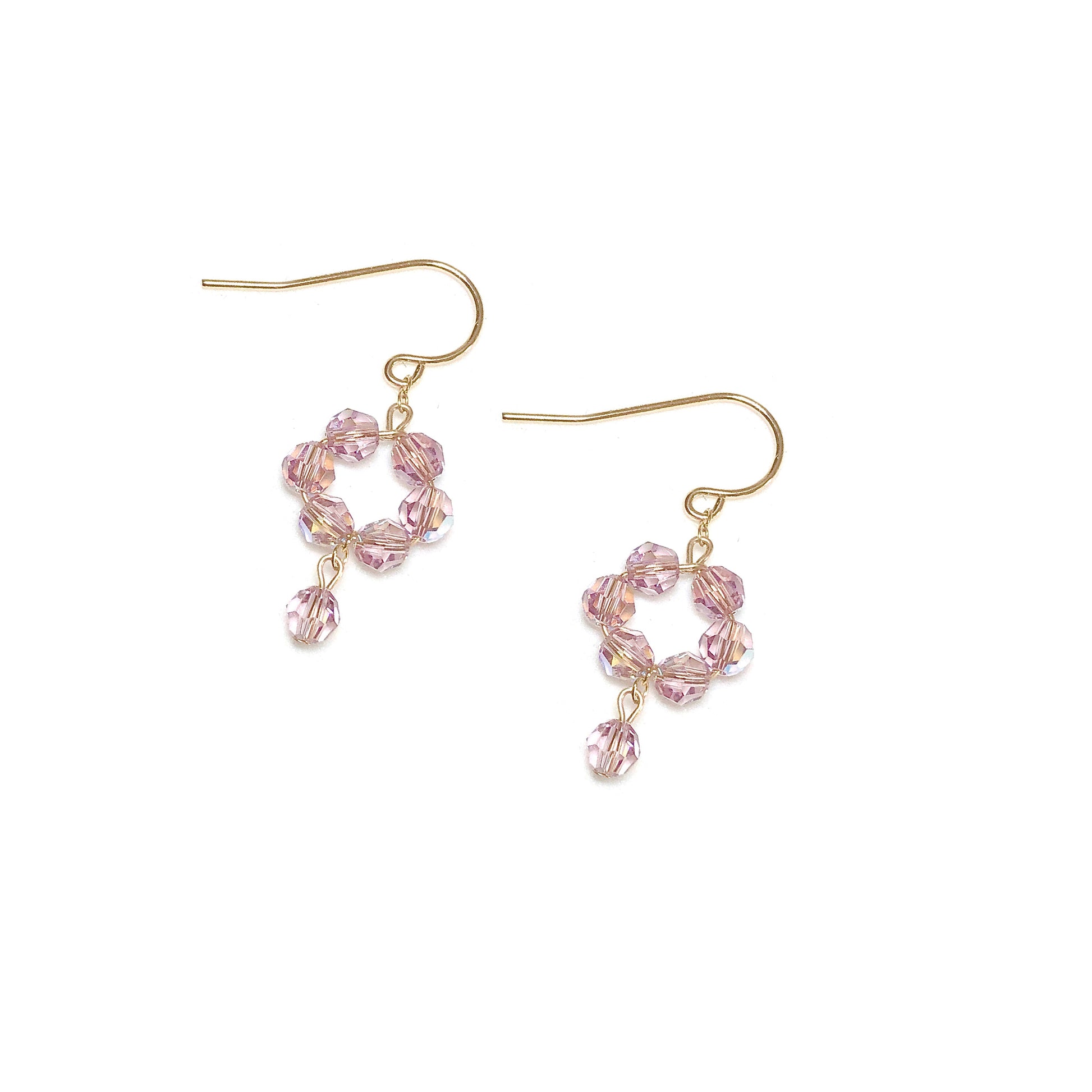 European Crystal Dainty 'Flower' Dangle Earrings (Select Color) Rosaline AB