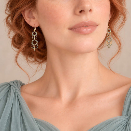 Black Diamond European Crystal Chandelier Earrings