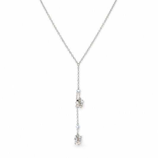 Ombré European Crystal Two-Drop Tassel Y-Necklace