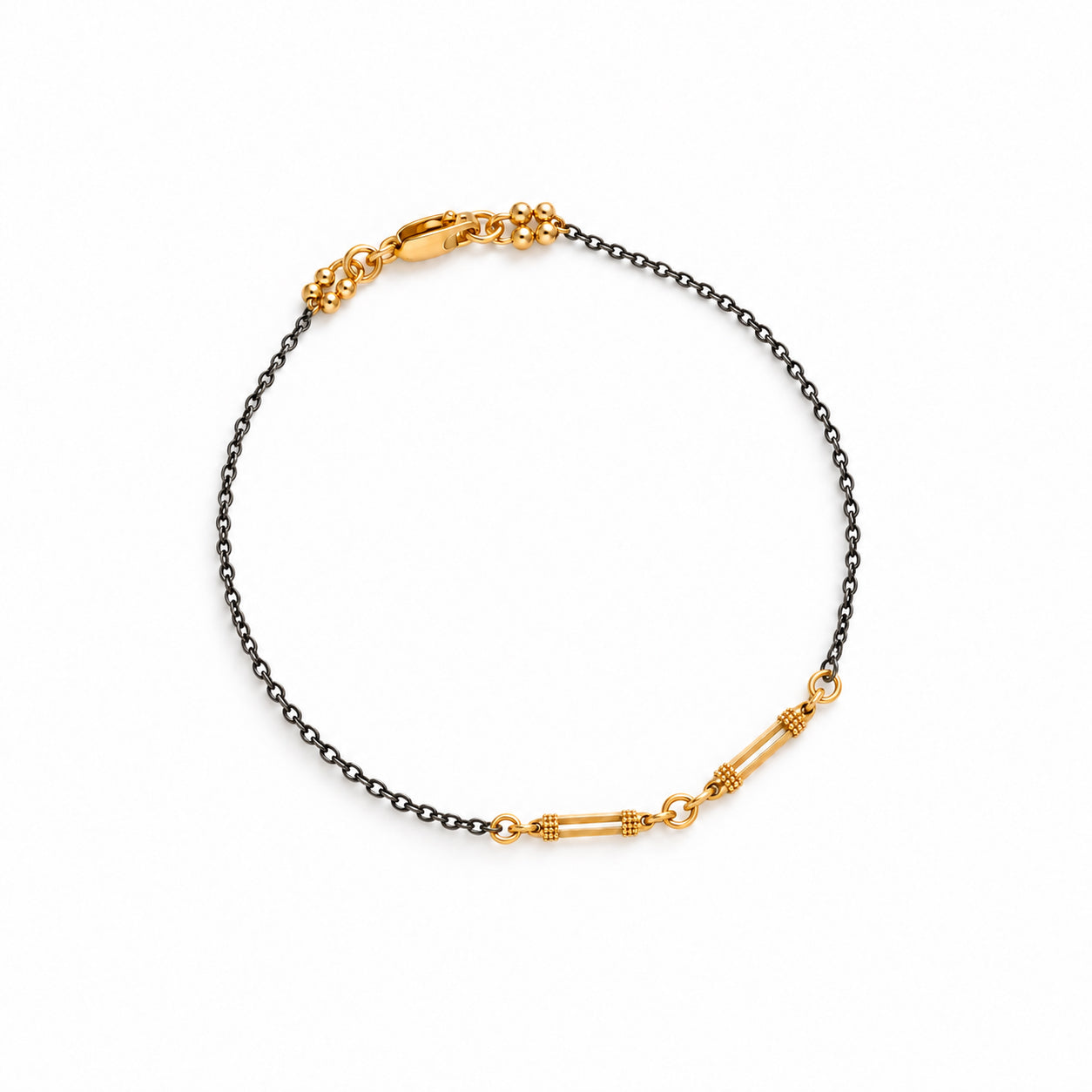 Victorian Mixed Metal Open Link Bracelet