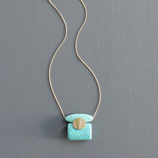 Turquoise Geometric Necklace