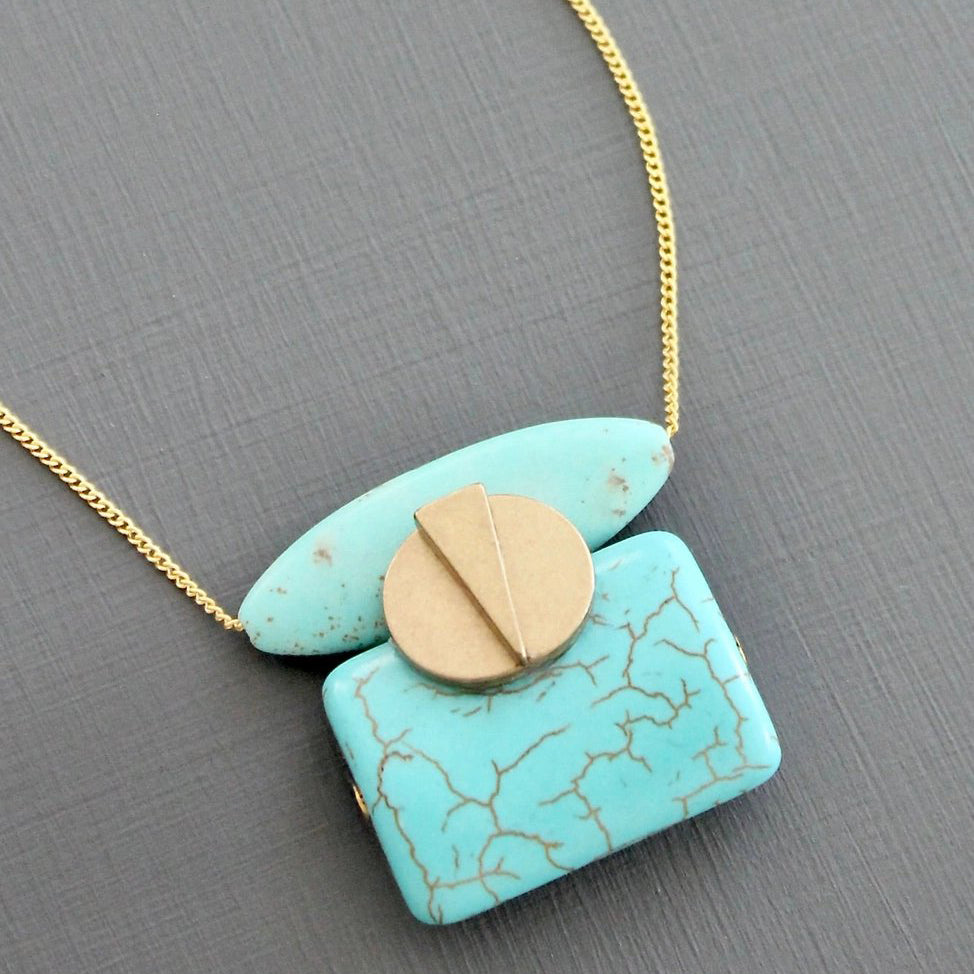 Turquoise Geometric Necklace