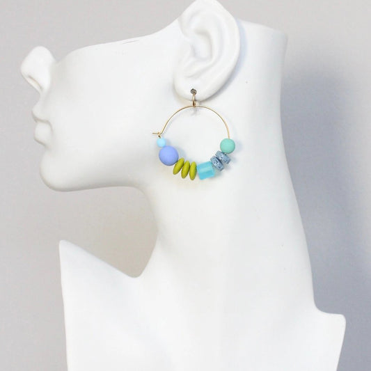 Glass Color Pop Hoop Earrings