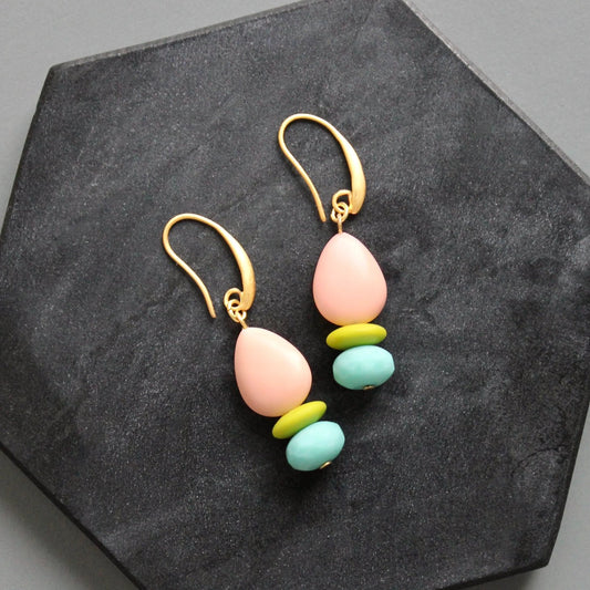 Geometric Sodalite Drop Earrings