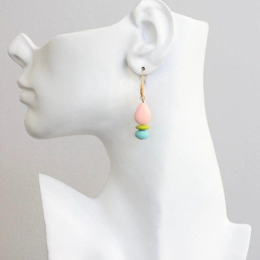 Geometric Sodalite Drop Earrings