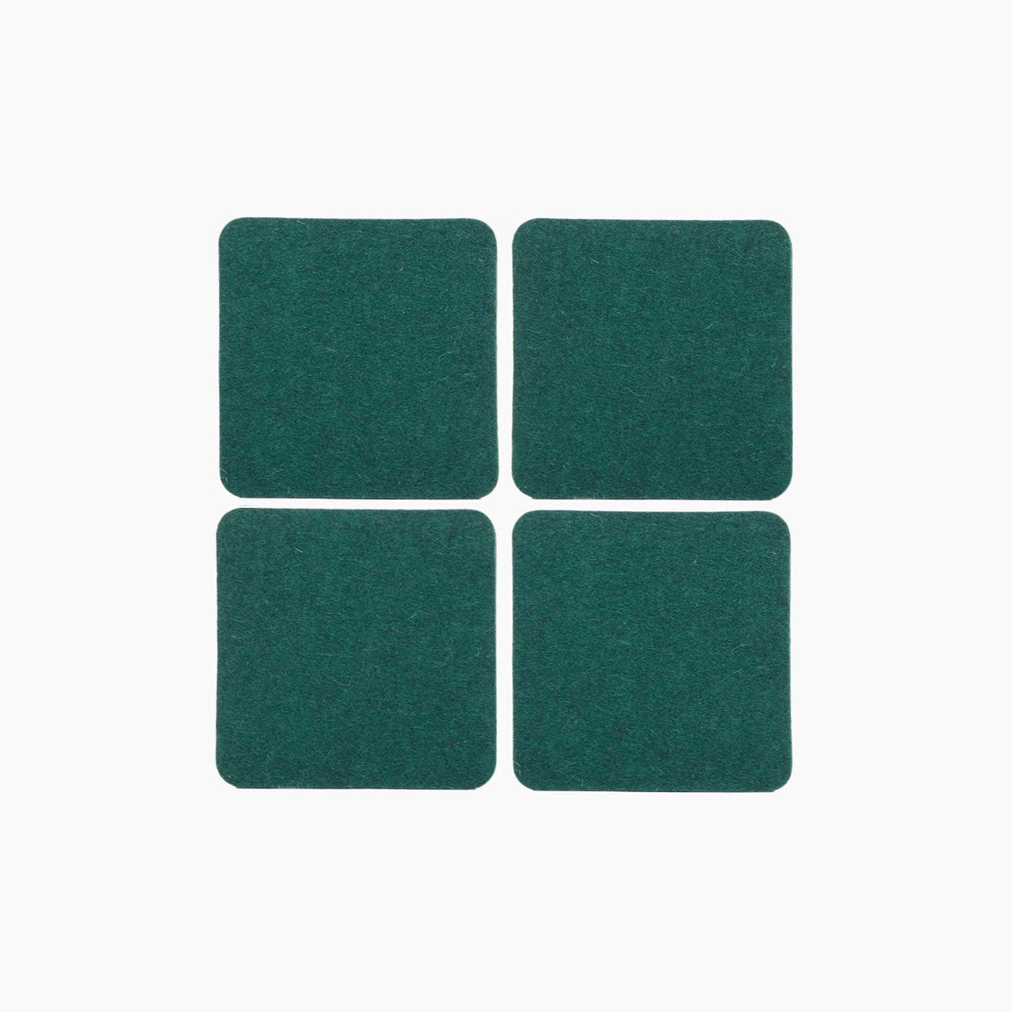 Bierfilzl Square Felt Coaster 4-pack (choose color) Kombu (Solid)