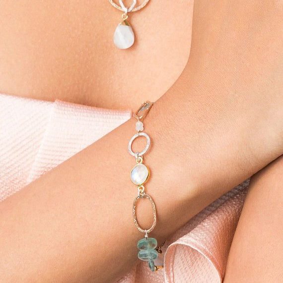 Mixed-Metal ‘Kyanite Blossom’ Bracelet