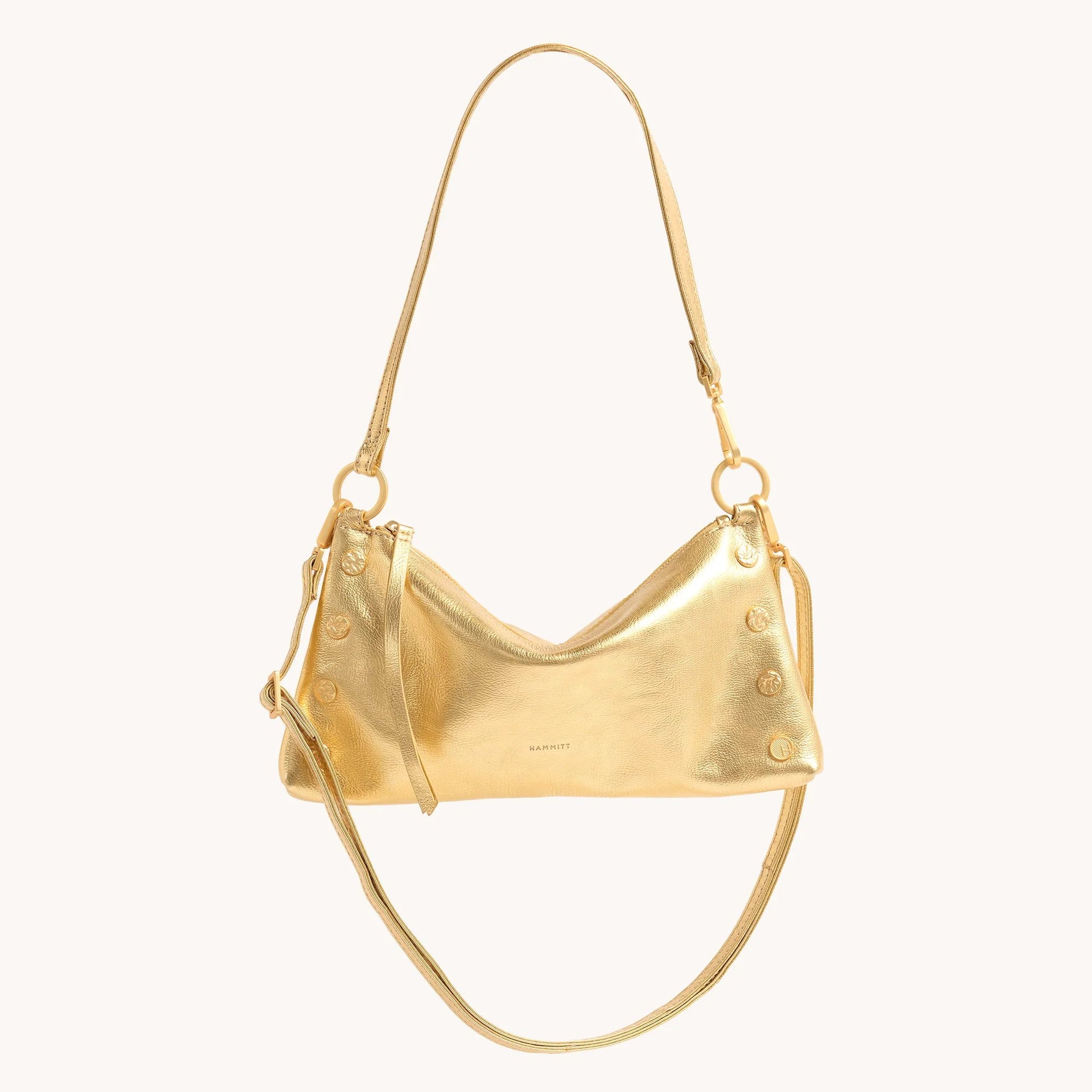 Hammitt Kyle Crossbody/Shoulder Bag - LIMITED EDITION Gala Gold/Brushed Gold Hammered