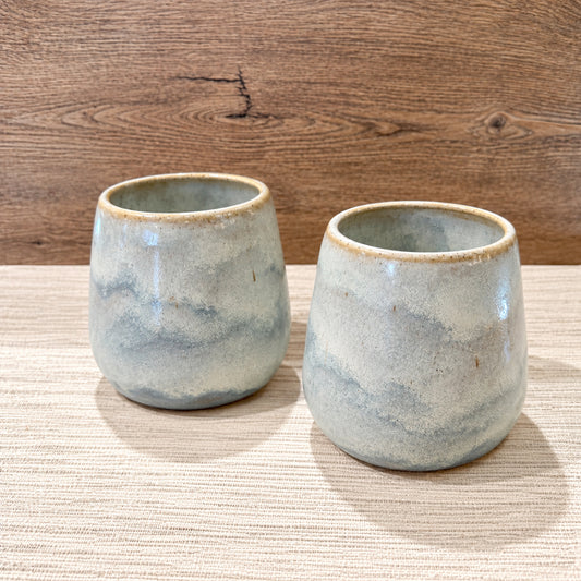 Blue Haze Stoneware Tumblers