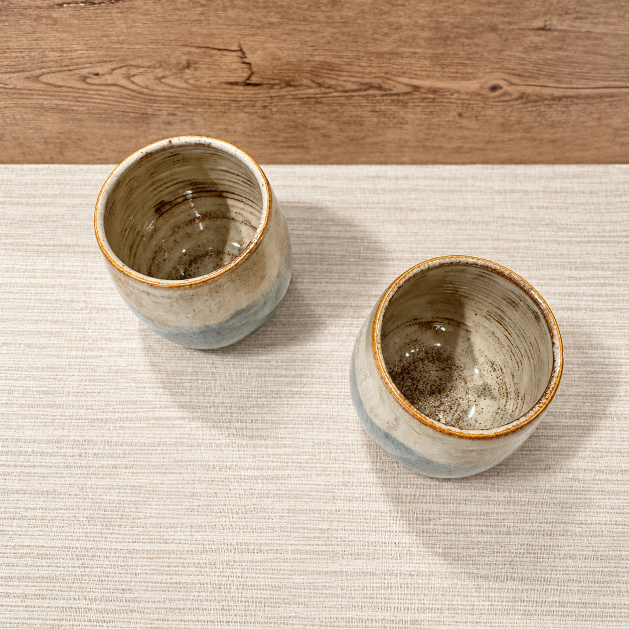 Charcoal Horizon Stoneware Tumblers