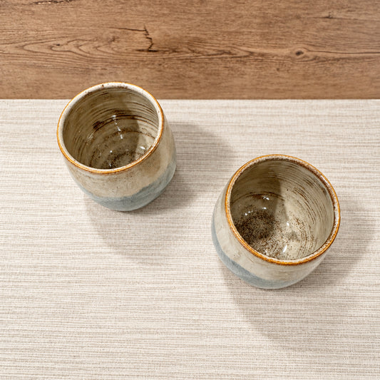 Charcoal Horizon Stoneware Tumblers
