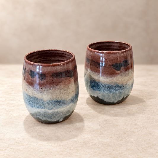 Plum Horizon Stoneware Tumbler
