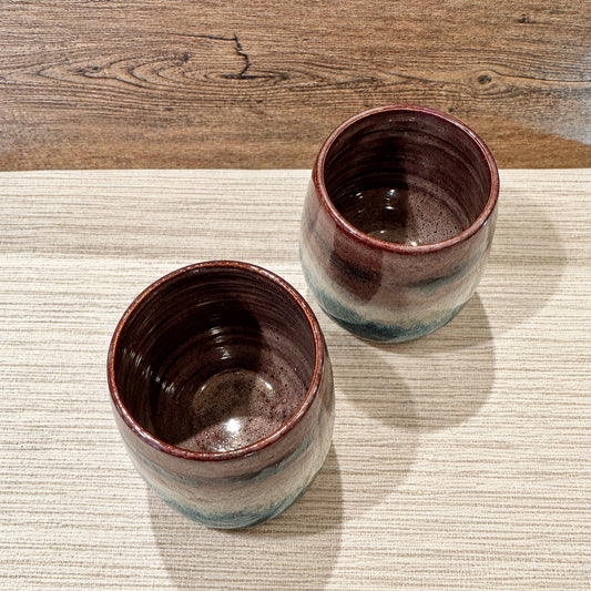 Plum Horizon Stoneware Tumbler