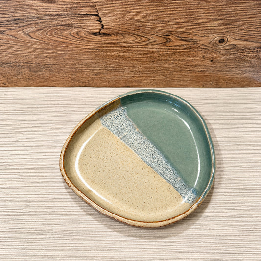 Small Sea Glass Organic Stoneware Plate