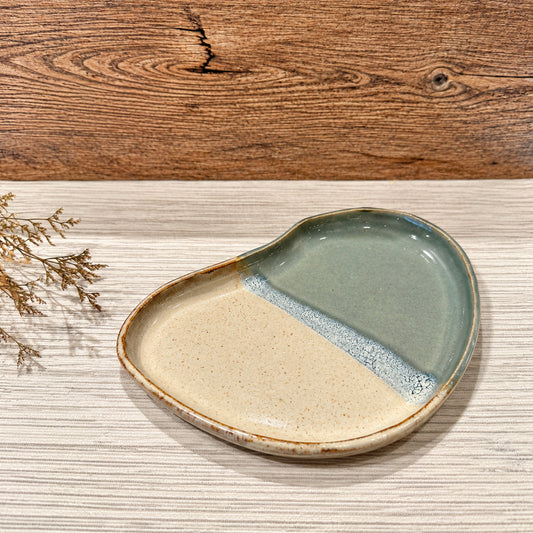 Medium Sea Glass Organic Stoneware Plate