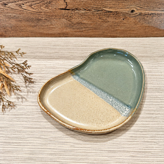 Medium Sea Glass Organic Stoneware Plate